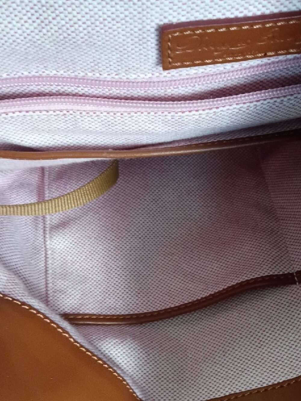 Dooney & Bourke EUC Cognac Brown Leather Messenger Bag - Picture 14 of 16